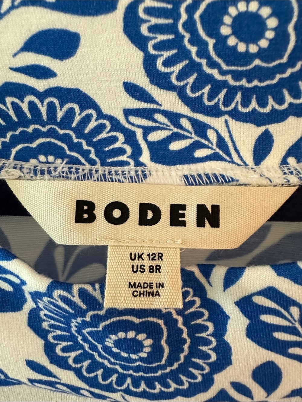 Boden Blue and White Floral Midi Dress - Women's - Picture 2 of 4